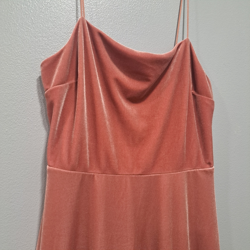 Urban Outfitters Womens Medium Pink Velour Stretch‎ Mini Dress - Picture 3 of 6